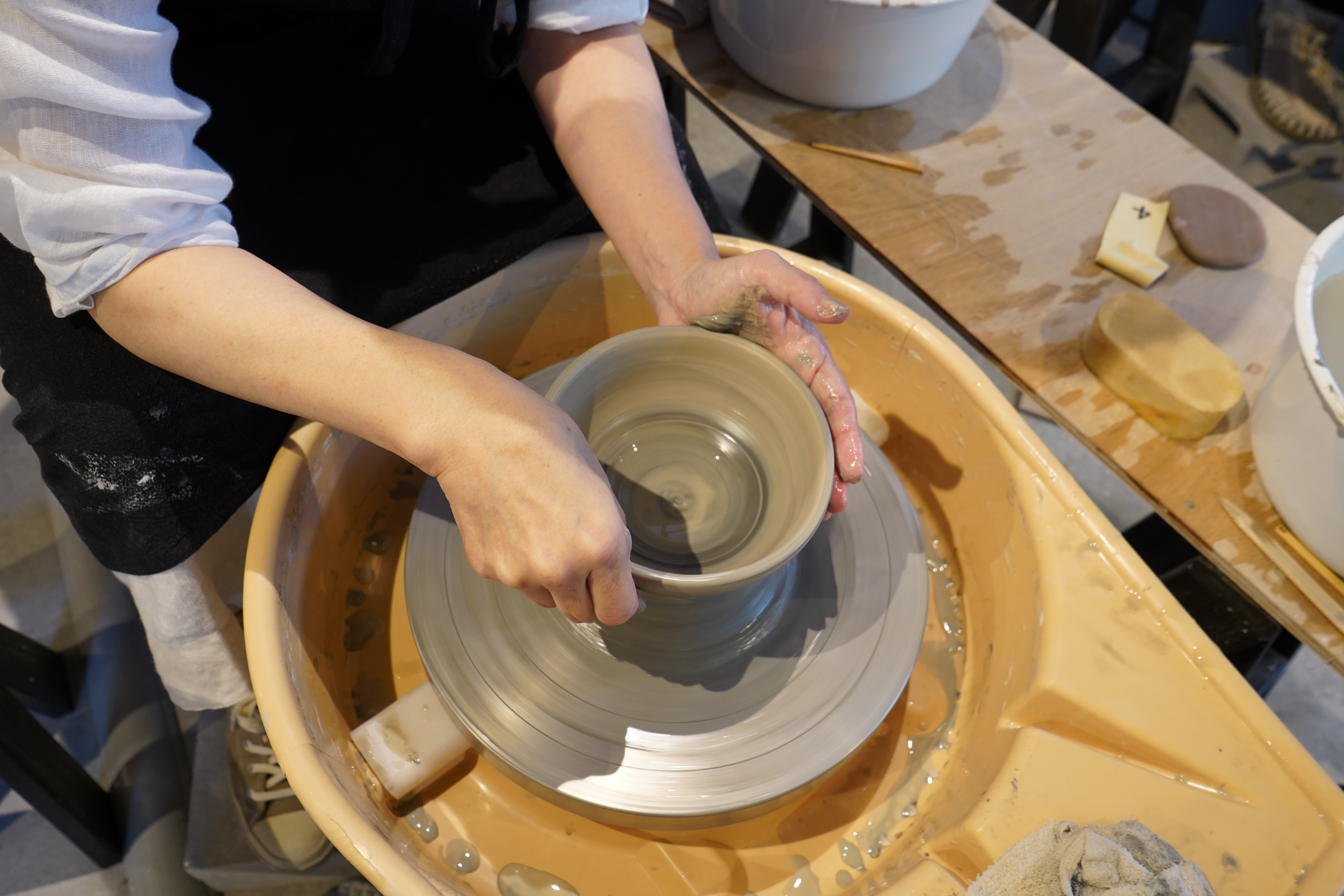 90分ろくろ体験マーブル模様の器作り