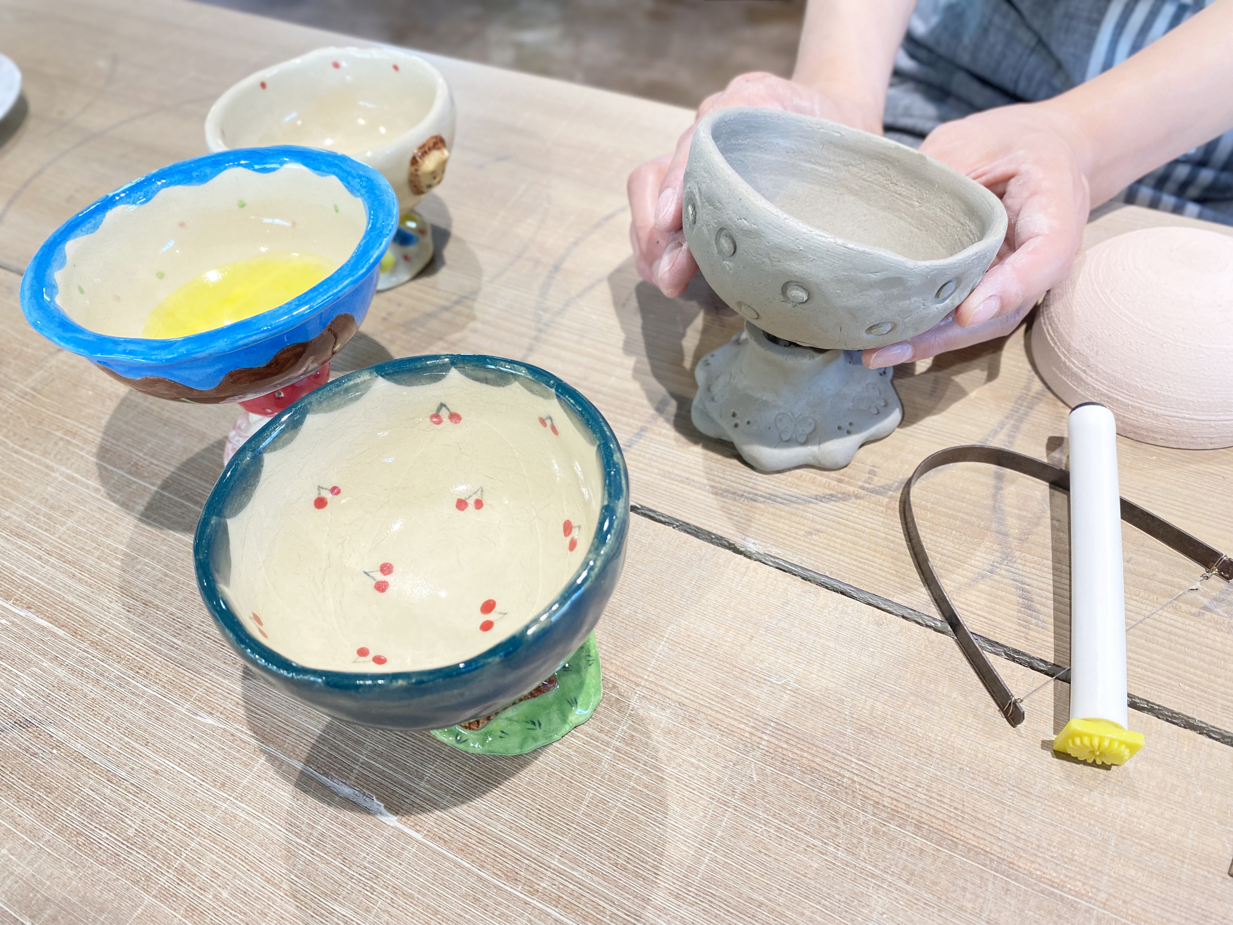 陶製デザートカップ＆スプーン作り